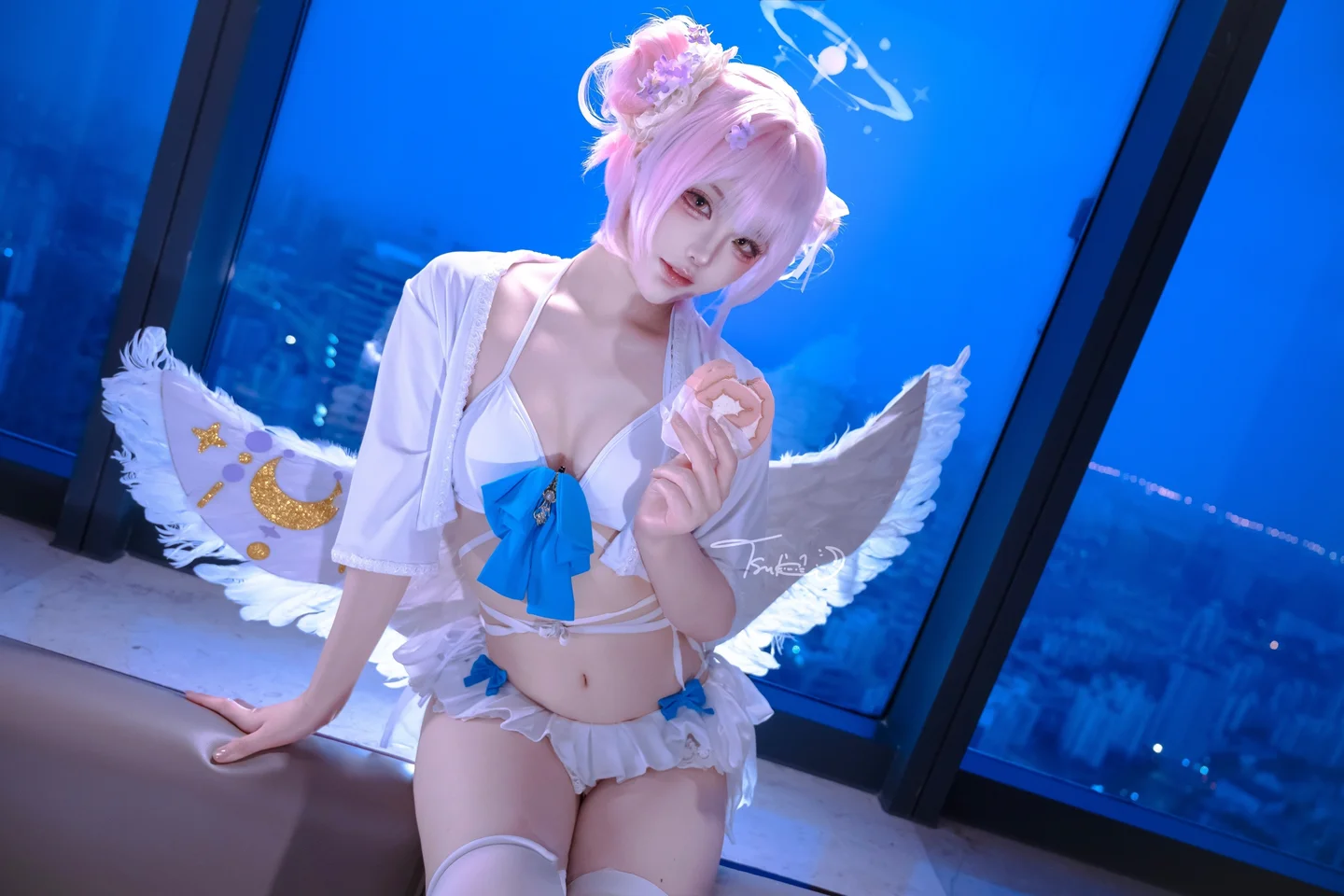Tsuki_月隐 - 圣园未花 [16P-134MB] tg@simisebaisi 【丝足阁】011.webp